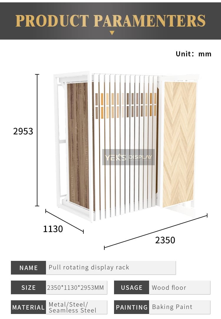 Pull-out type wood floor spinner display rack