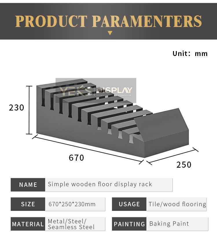 vertical tile Sample retail floor display stands