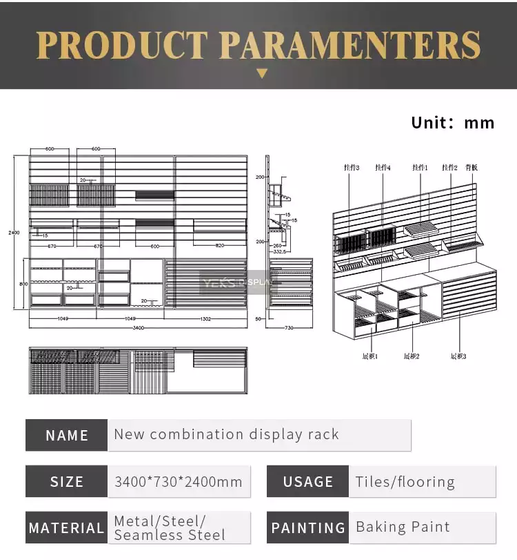 combination display case floor Ceramic Tile sample su