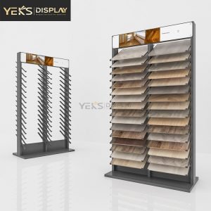 Double row vertical tile display rack-5