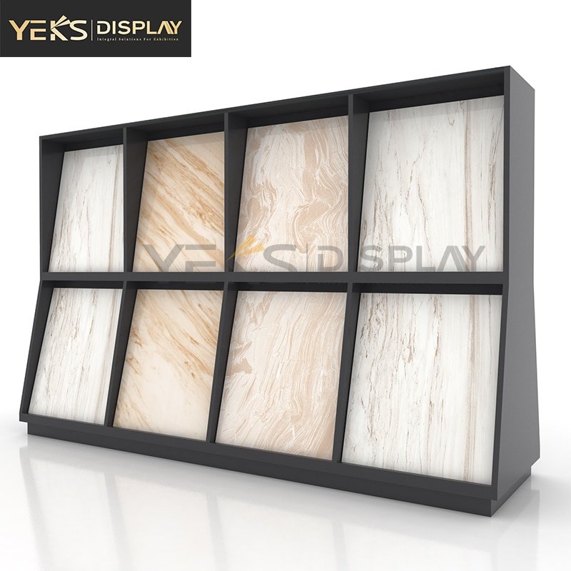 Showroom tile display wooden floor display rack-8