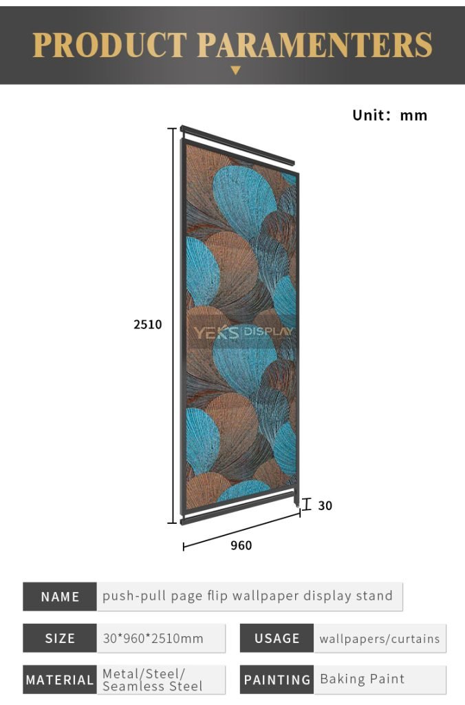 Slide overturn wallpaper curtain stands