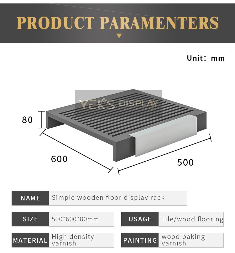 slot wood flooring displays stand