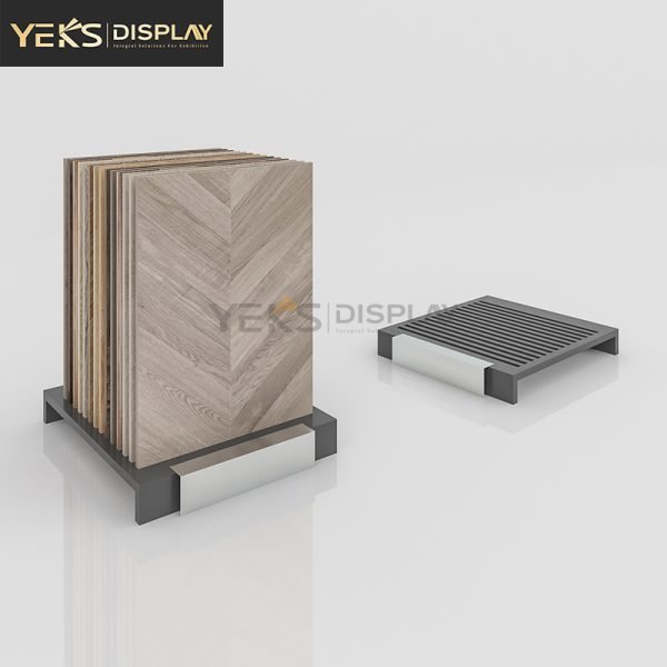 slot wood flooring displays stand