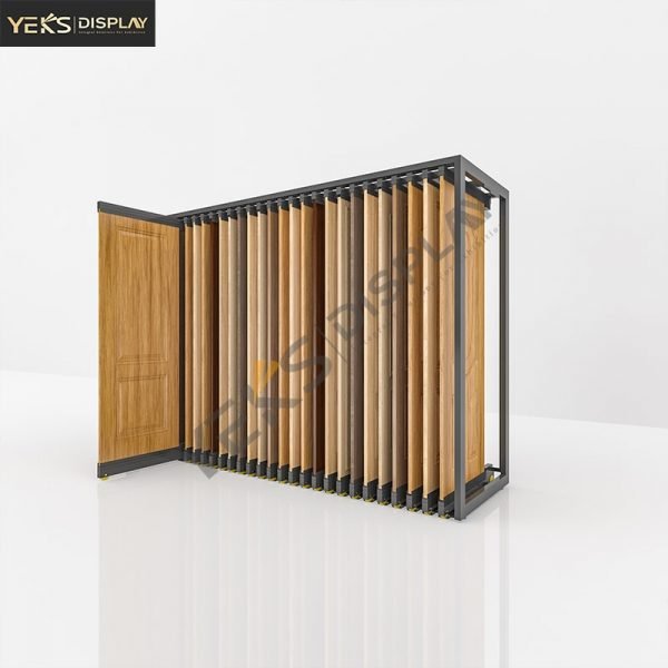 wood door sample floor display cabinet