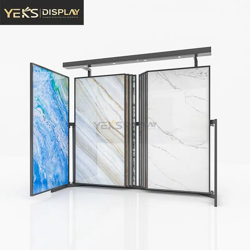 Tile marble display stand with base