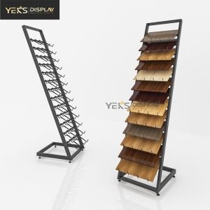 vertical Wood Floor Sample custom display stand