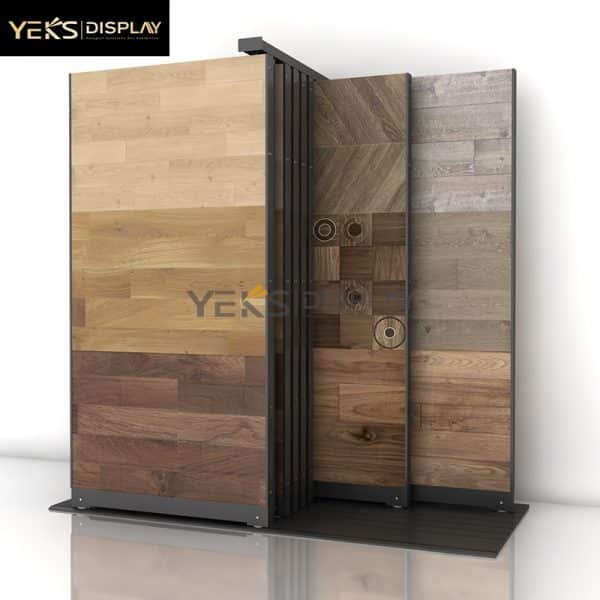 Wood floor wooden door display rack-3