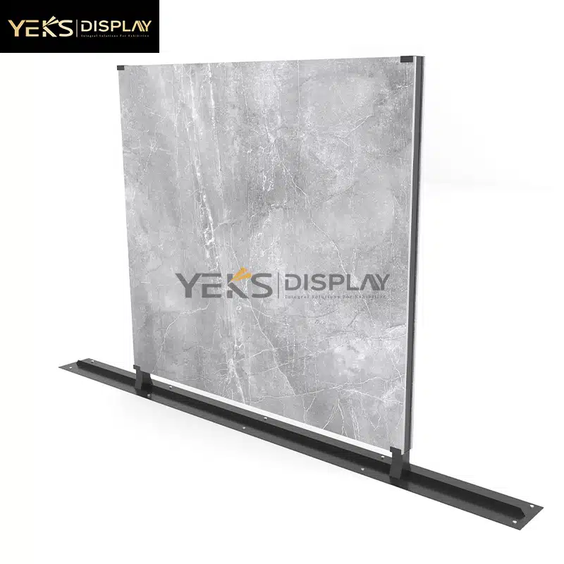 vertical steel metal display rack