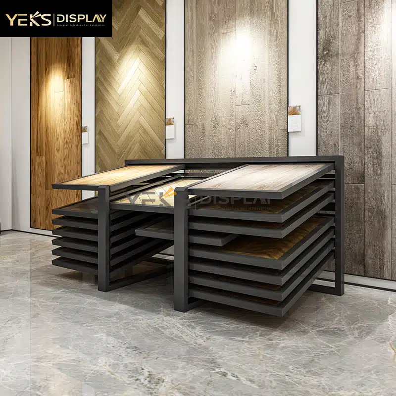 wood flooring display slider supplier for showroom use