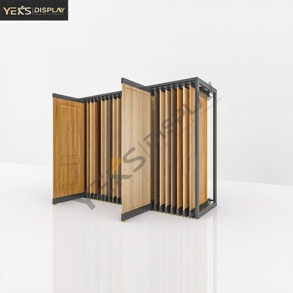 wood door sample floor display cabinet