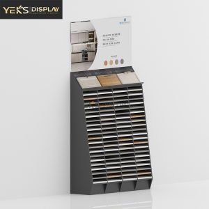 vertical wooden Door Sample Display Stand Manufacturer