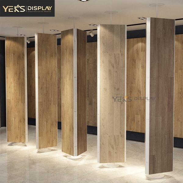 wooden floor shelves for exhibition