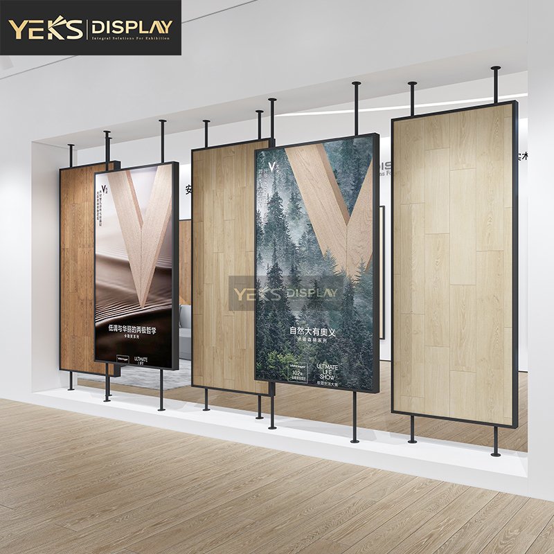 wooden Floor Partition Wall display stands customized - Yeks