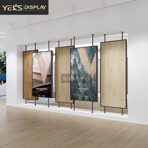 wooden Floor Partition Wall display stands