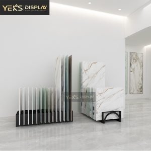 Vertical Slot ceramic tile sample standing display rack