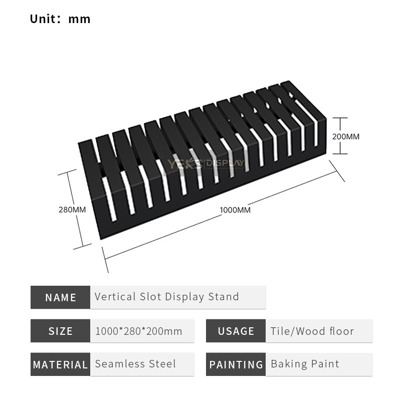 Vertical Slot ceramic tile sample standing display rack