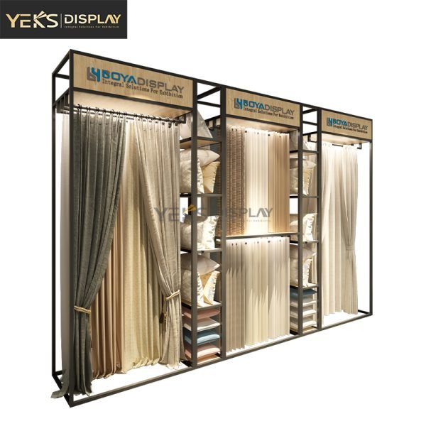 Curtain waterfall display rack stand