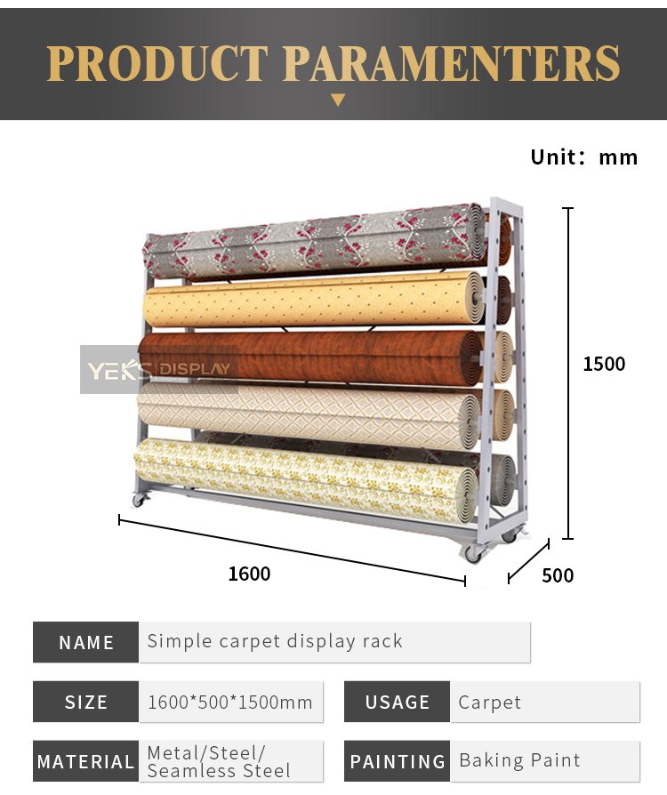 fabric turning carpet display rack