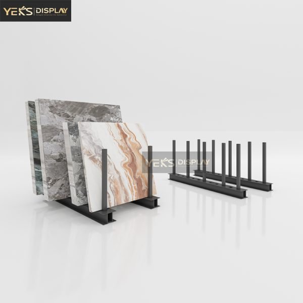 large rock marble display stand