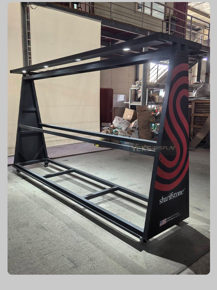 Vertical Double-Sided Slate Stone Sample Display Board Stand