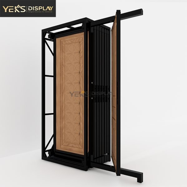 wooden door sample display cabinet
