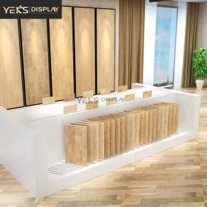 Wood flooring displays table