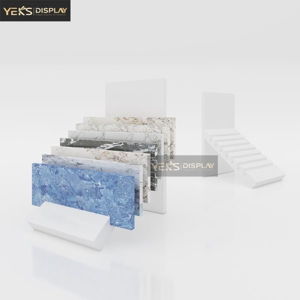slot type tile mosaic quartz stone sample display rack