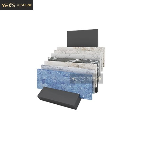 slot type tile mosaic quartz stone sample display rack