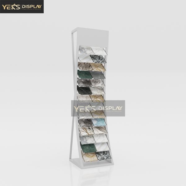 Vertical stone tile sample waterfall stand