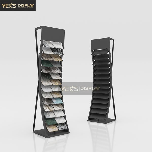Vertical stone tile sample waterfall stand