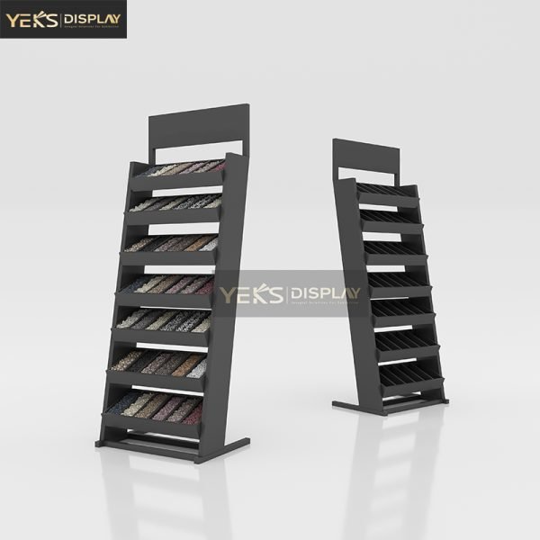 Vertical stone sample free standing display stand