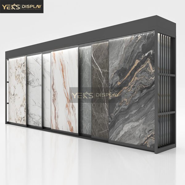 sliding stone tile sample display rack