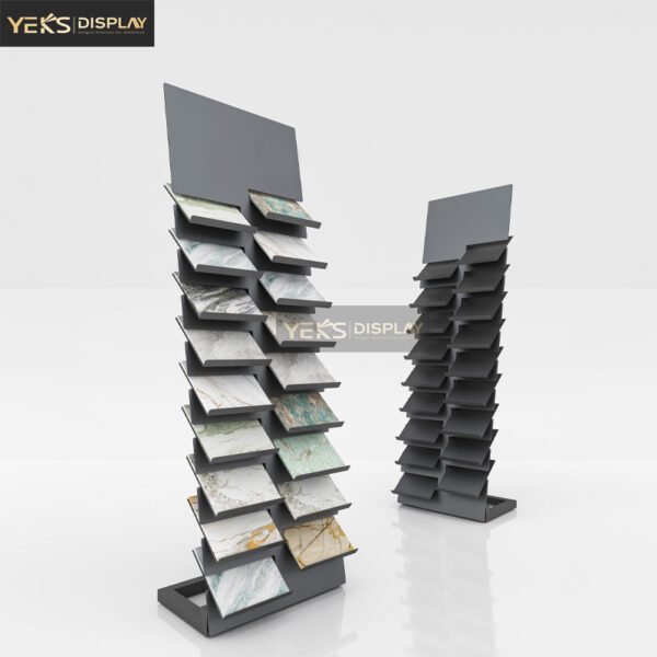 vertical stone display waterfall rack