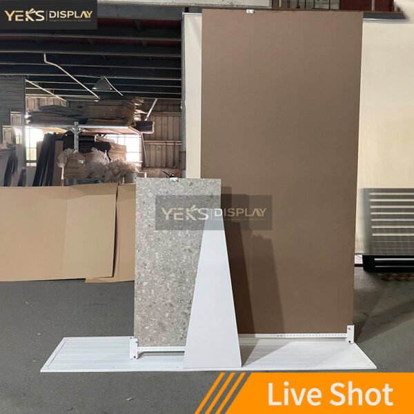 slide tile stone sample display stands for shops