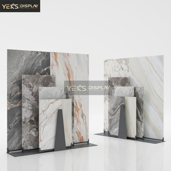 slide tile stone sample display stands for shops