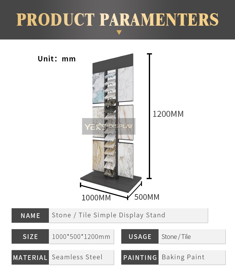 Vertical stone slab hanging wall display rack