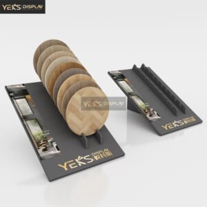 wood flooring countertop retail display stand