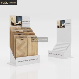 wooden flooring retail display stand