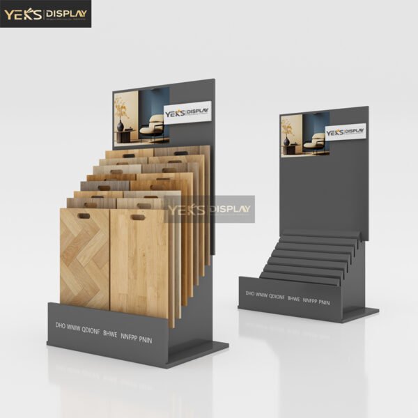 wooden flooring retail display stand