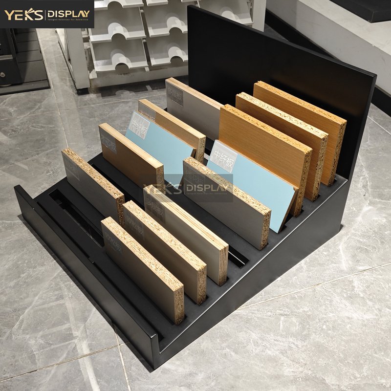 wooden flooring retail display stand