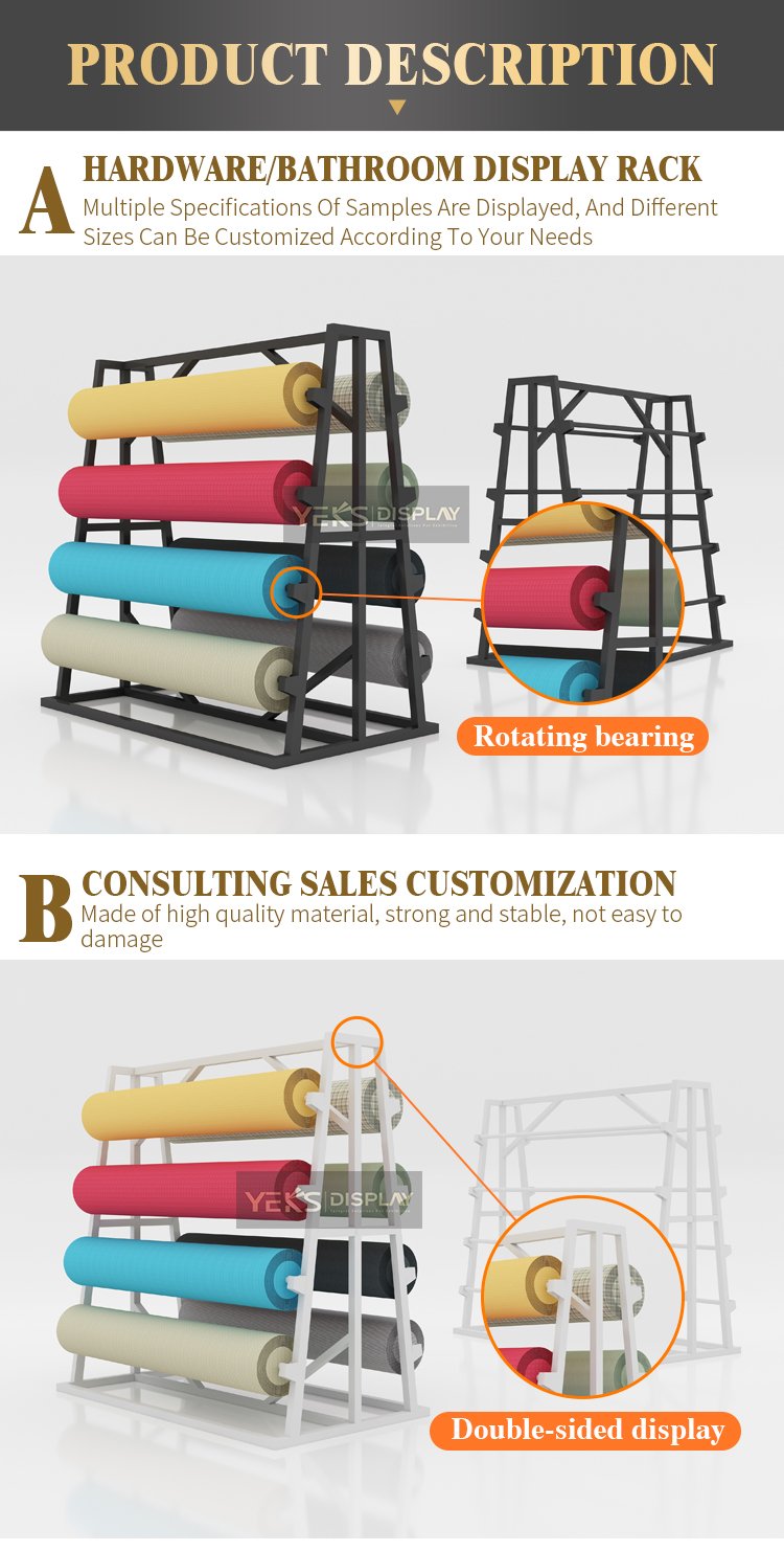 carpet rug roll display stands