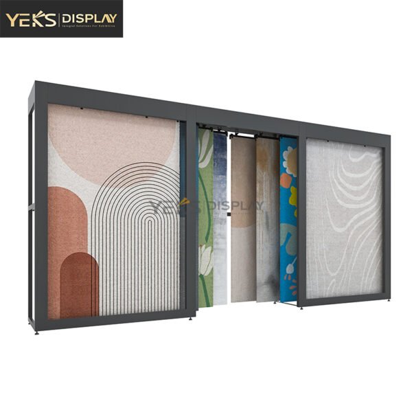 Pull-Push Carpet Sample Display Racks For Retail Stores