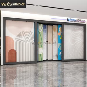 Pull-Push Carpet Sample Display Racks For Retail Stores