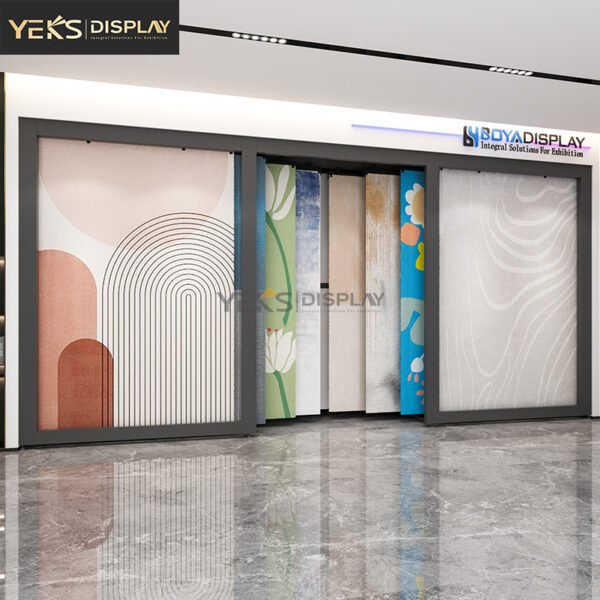 Pull-Push Carpet Sample Display Racks For Retail Stores