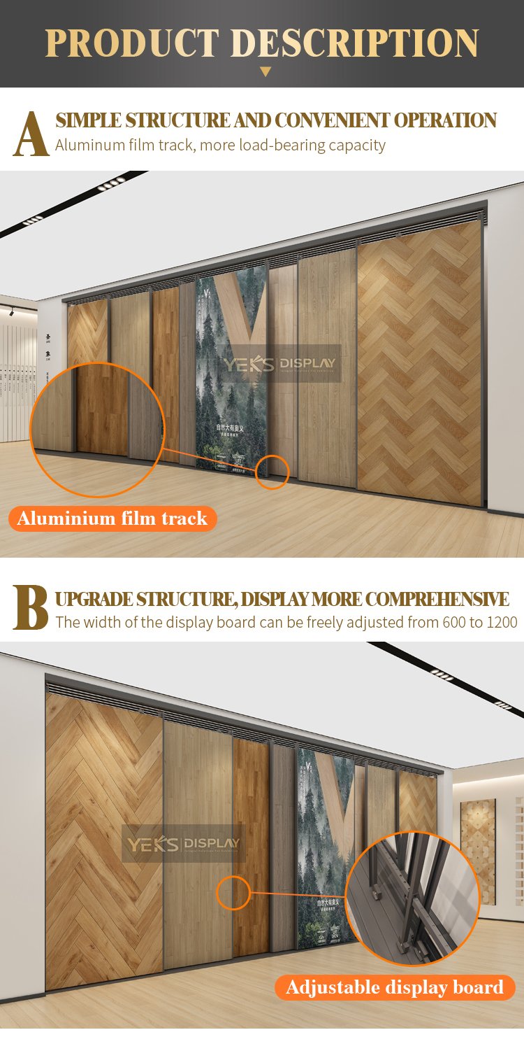 Wood Plank Flooring Pull-Push Displays Rack