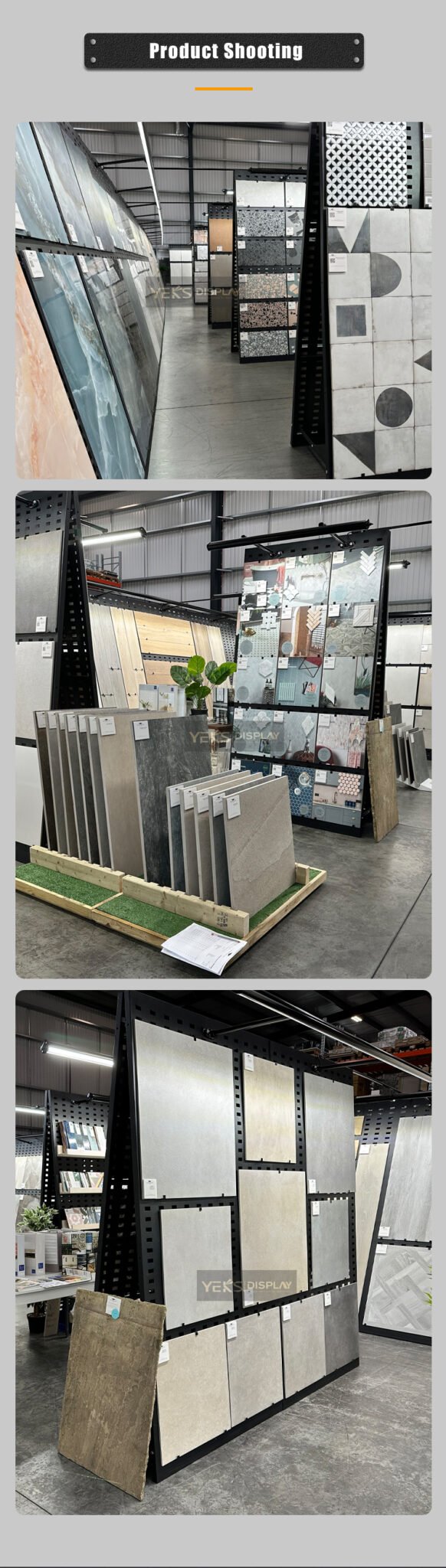 Perforated Plate Display Rack for Tile Stone