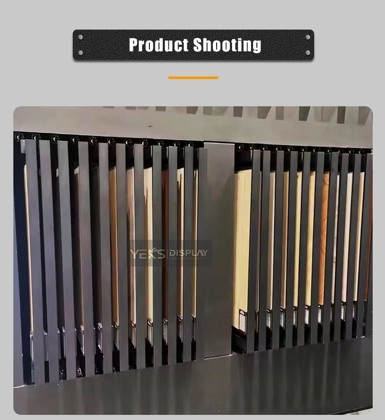 Hardwood Floor Showroom​ Embedded Wall Display Rack