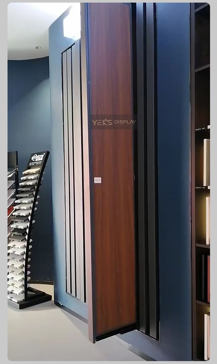 Hardwood Floor Showroom​ Embedded Wall Display Rack