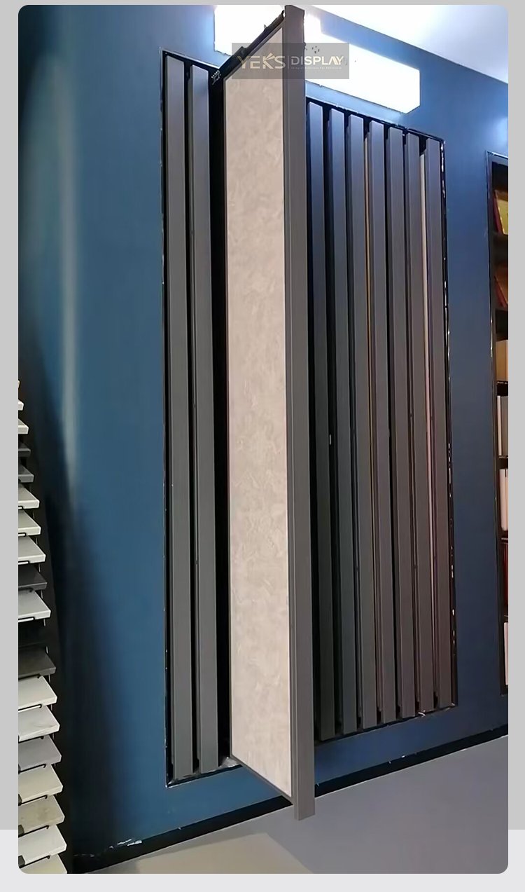Hardwood Floor Showroom​ Embedded Wall Display Rack